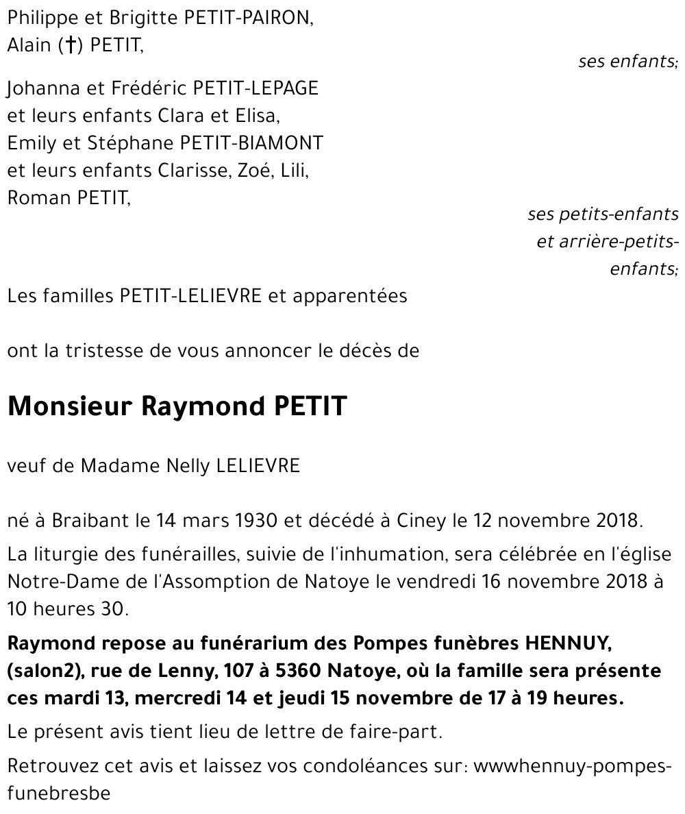 Raymond PETIT