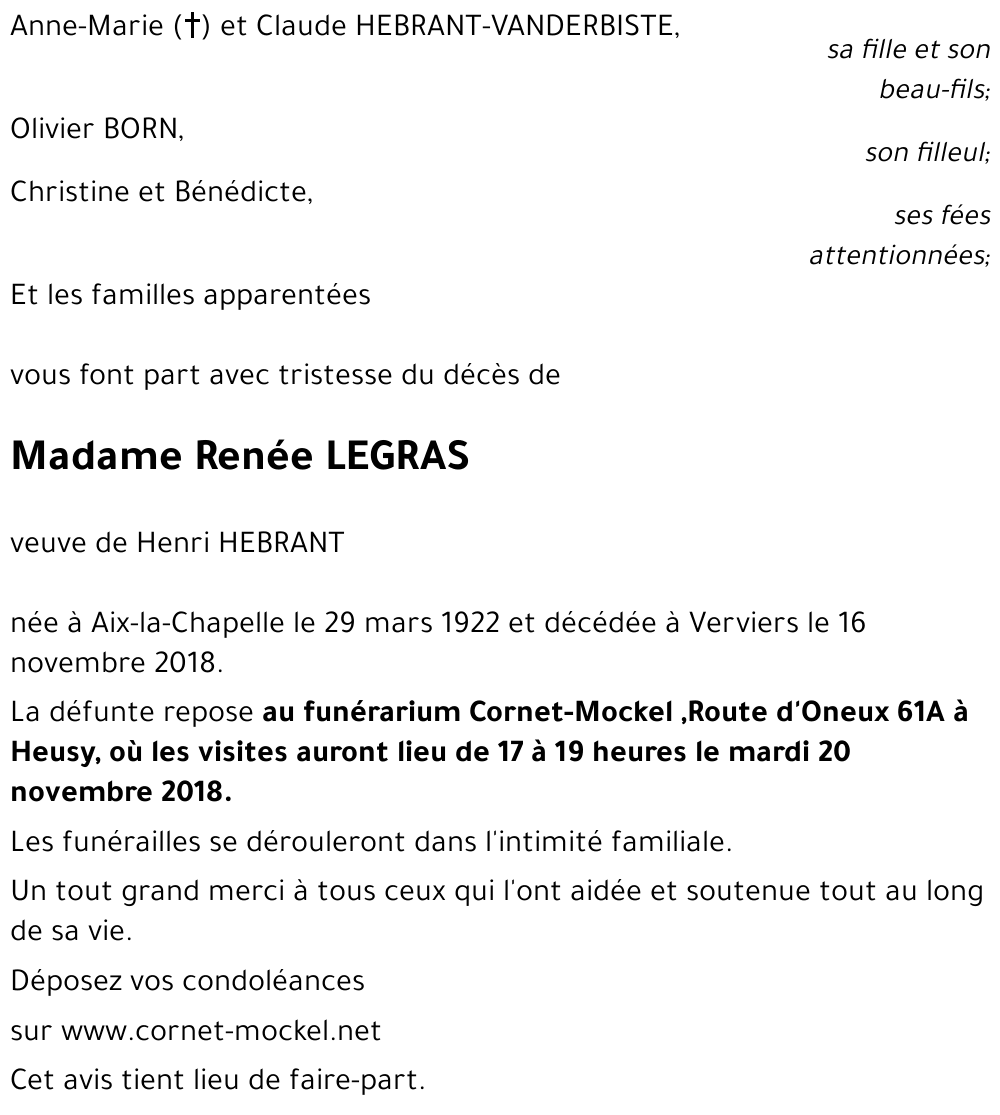 Renée LEGRAS