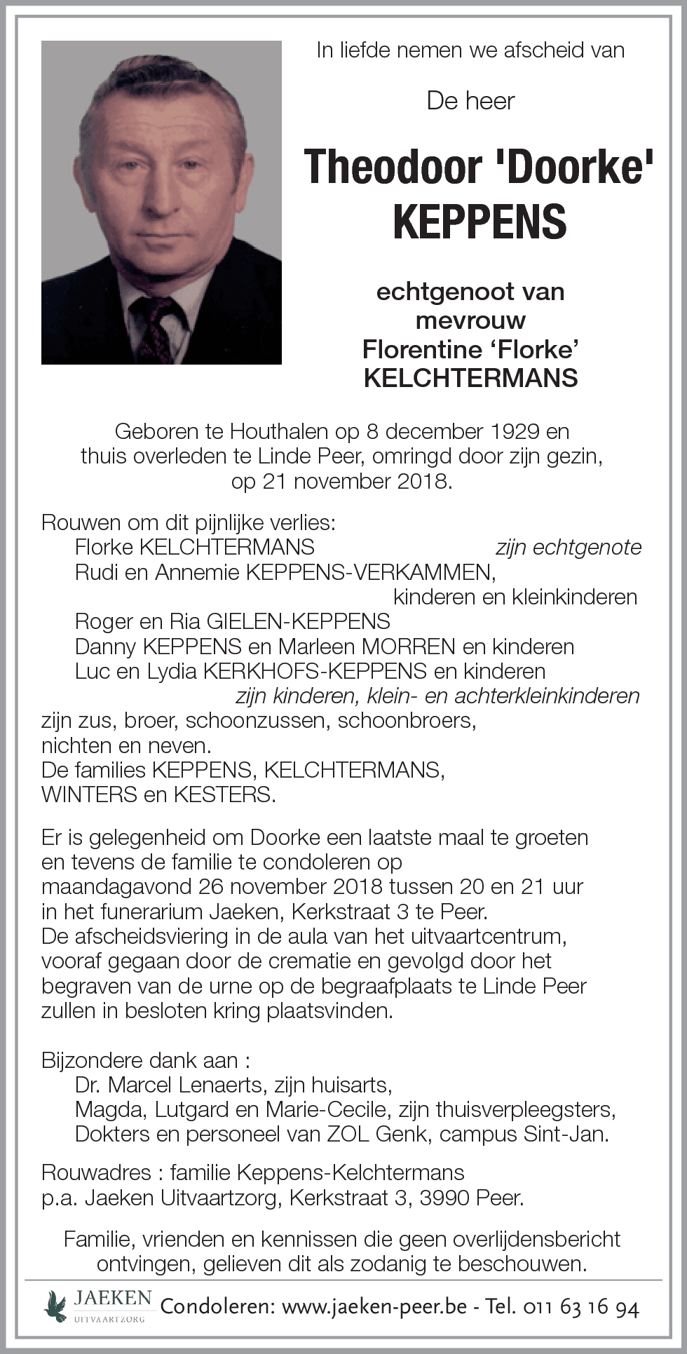 Theodoor 'Doorke' KEPPENS