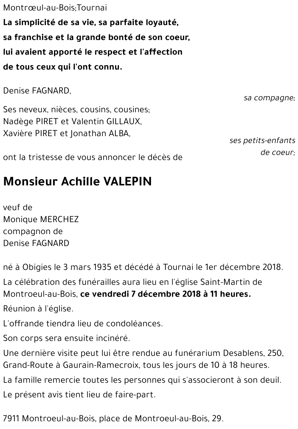 Achille VALEPIN