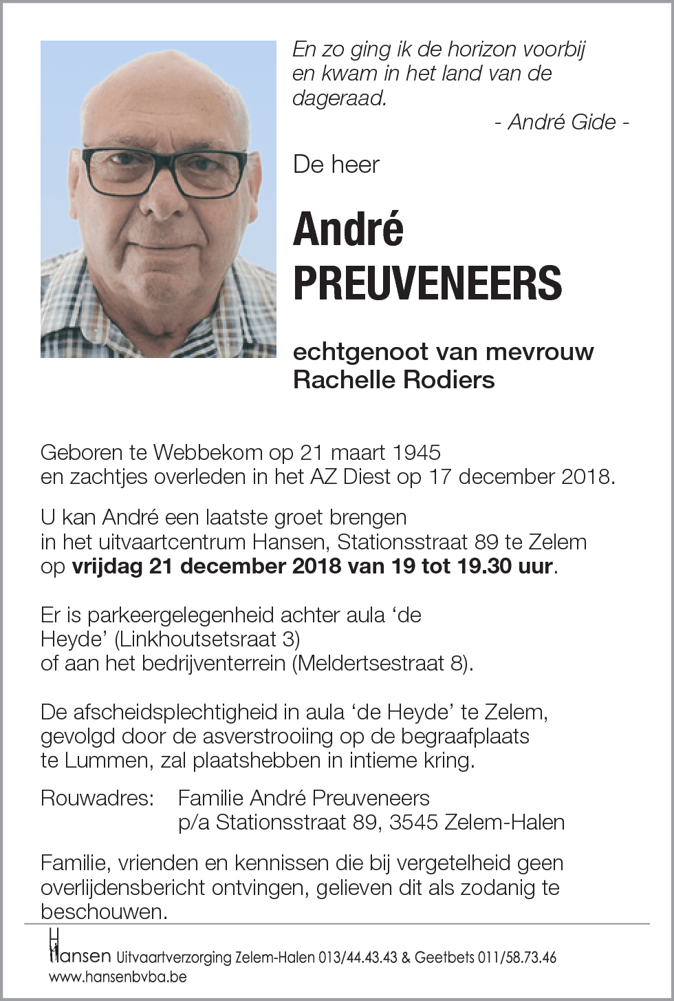 André PREUVENEERS
