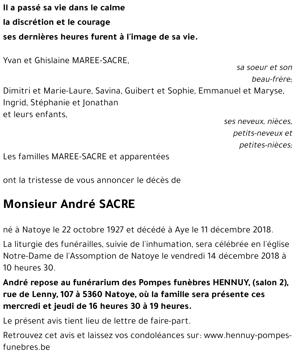 André SACRE