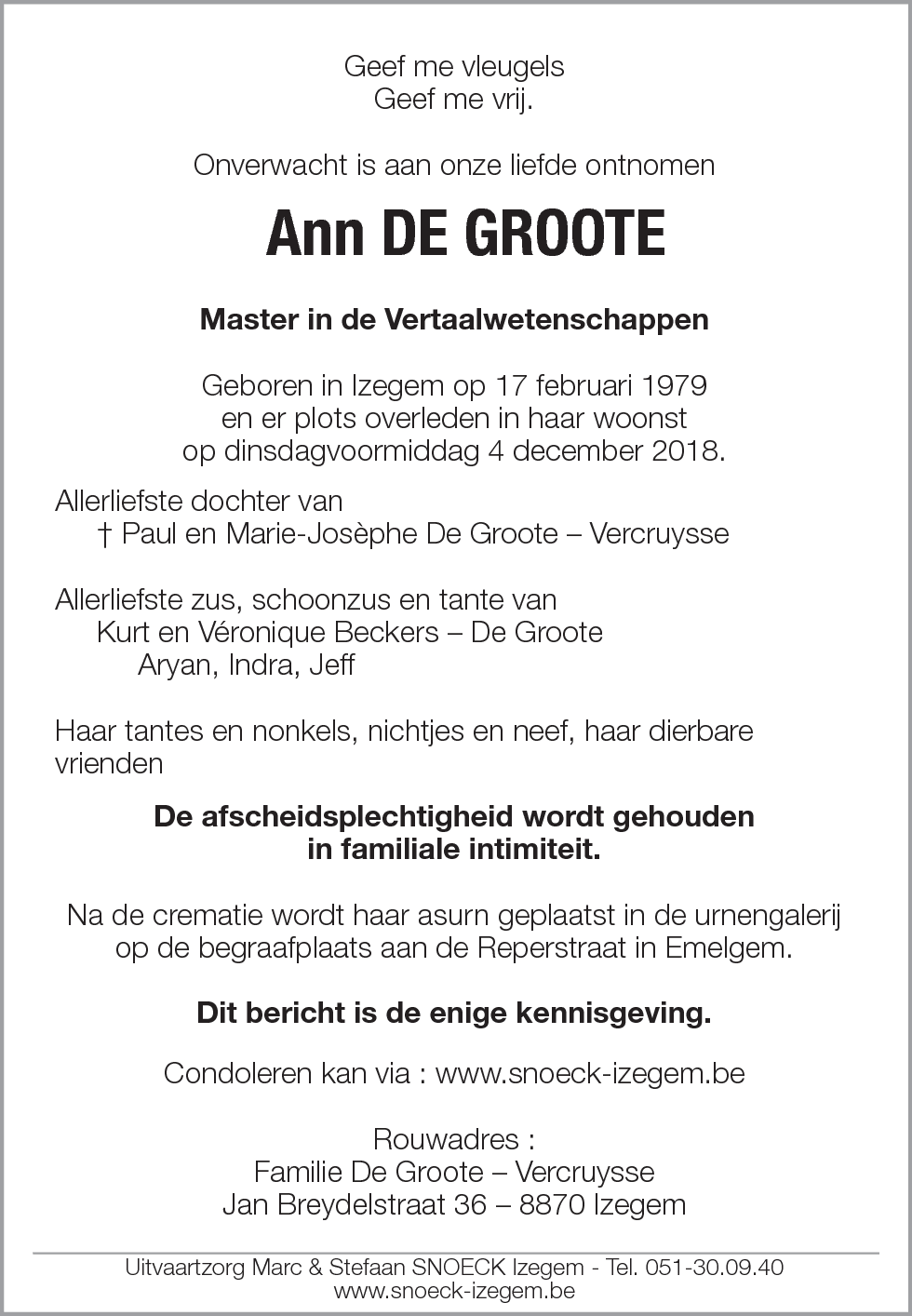 Ann De Groote