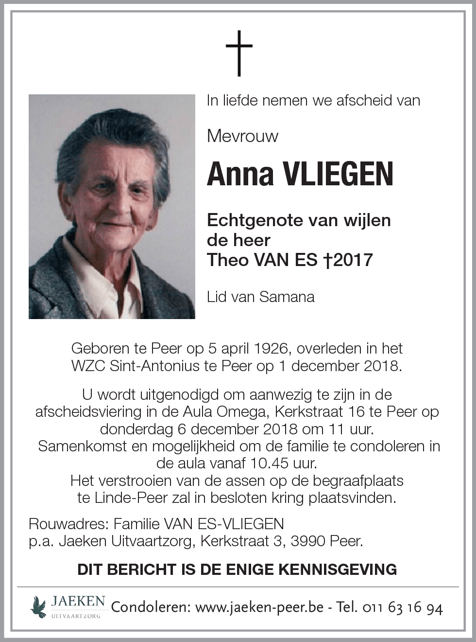 Anna VLIEGEN