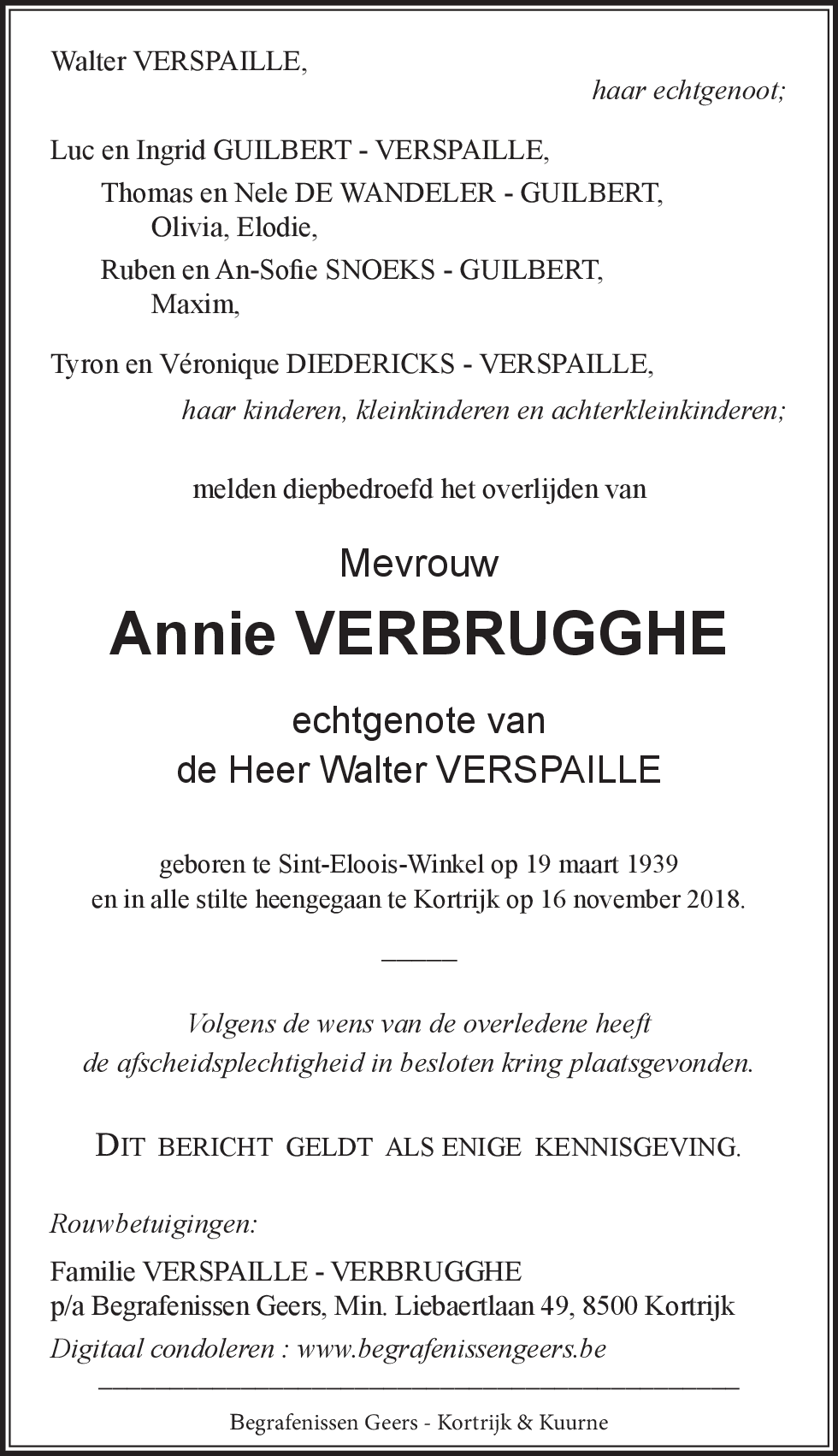 Annie VERBRUGGHE
