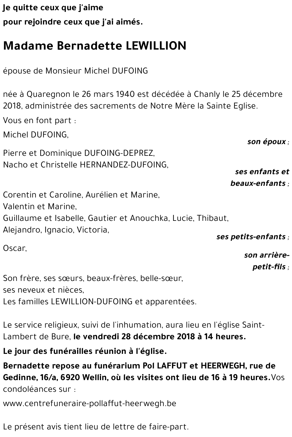 Bernadette LEWILLION