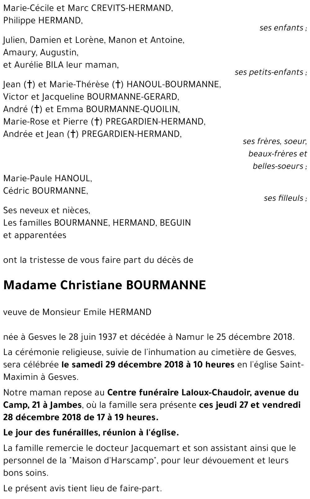 Christianne BOURMANNE