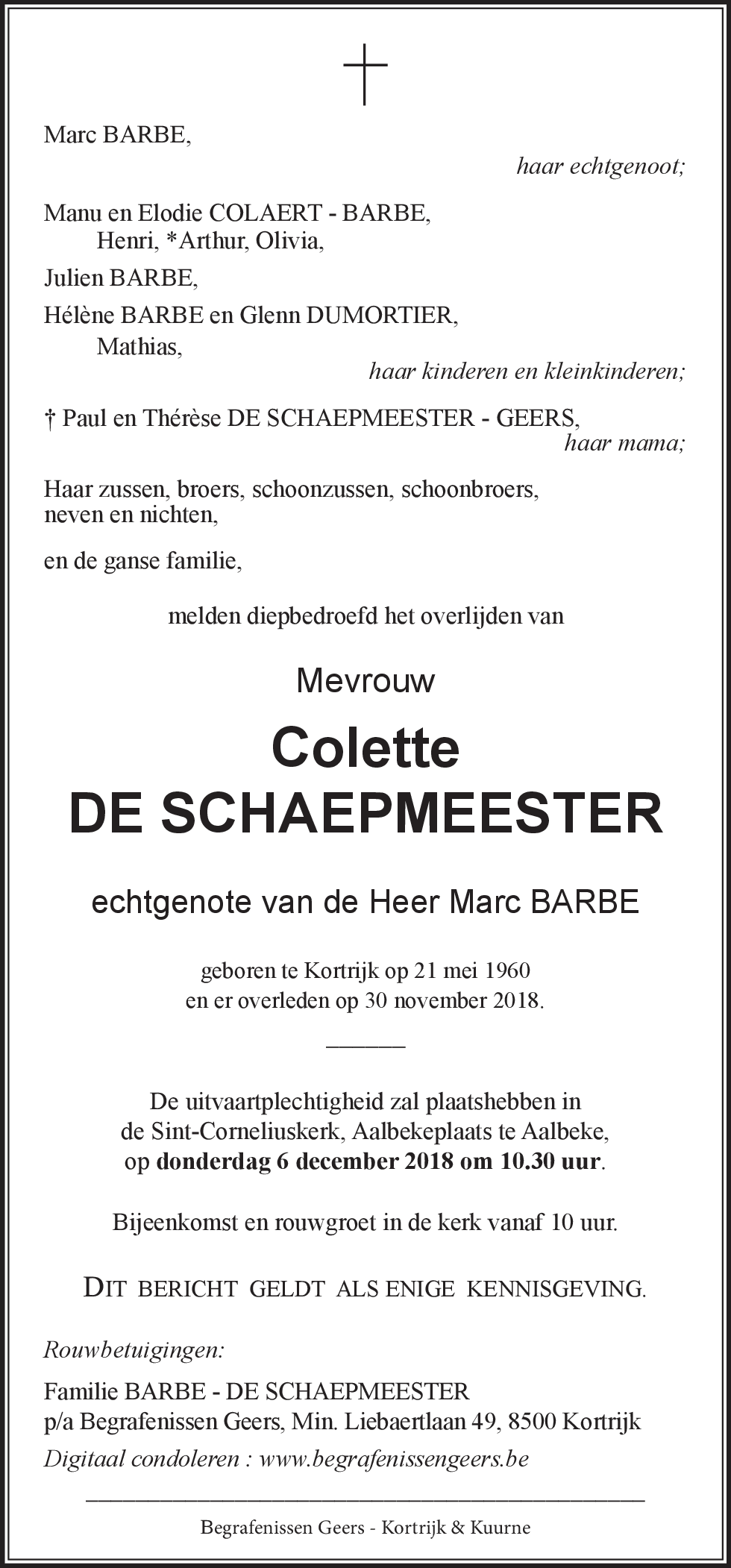 Colette DE SCHAEPMEESTER