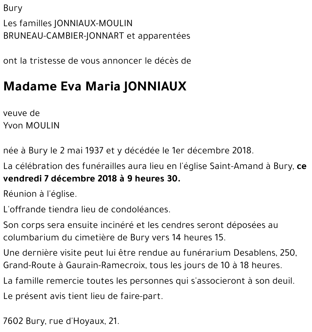 Eva Maria JONNIAUX