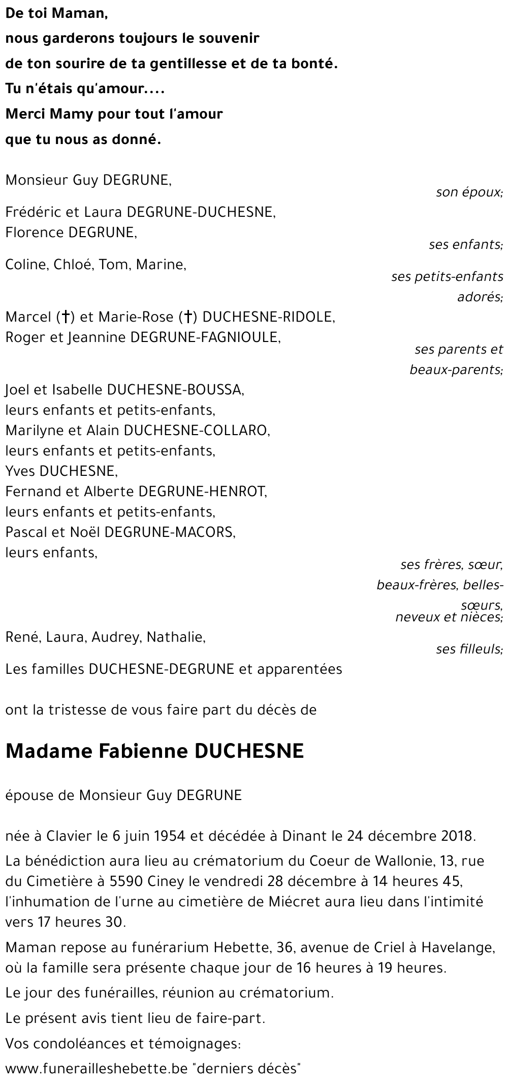 Fabienne DUCHESNE