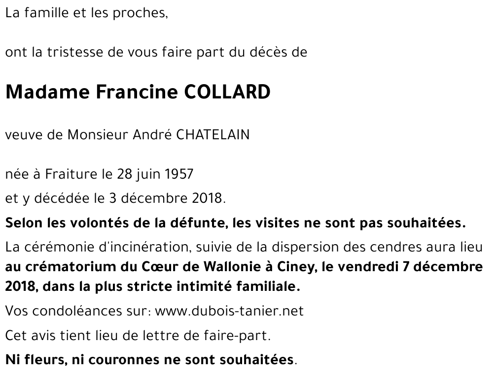 Francine COLLARD