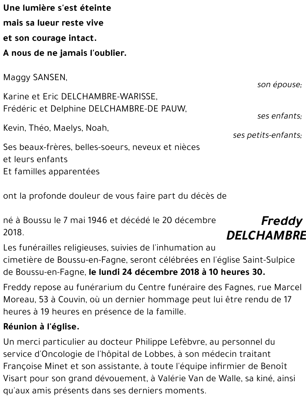 Freddy DELCHAMBRE