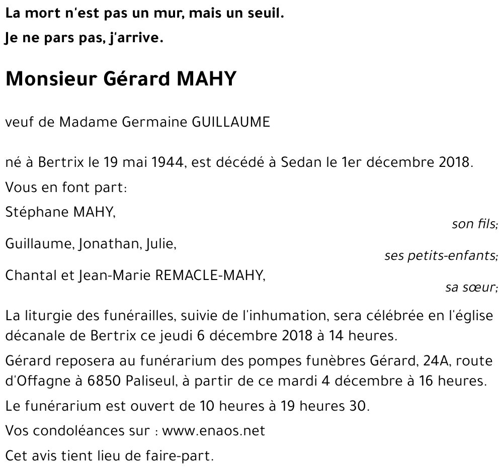 Gérard MAHY