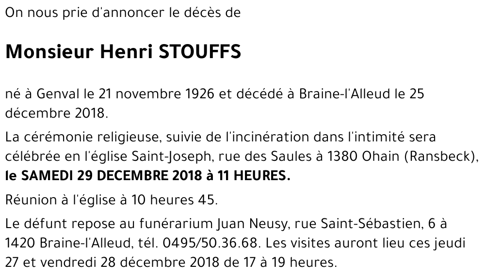 Henri STOUFFS