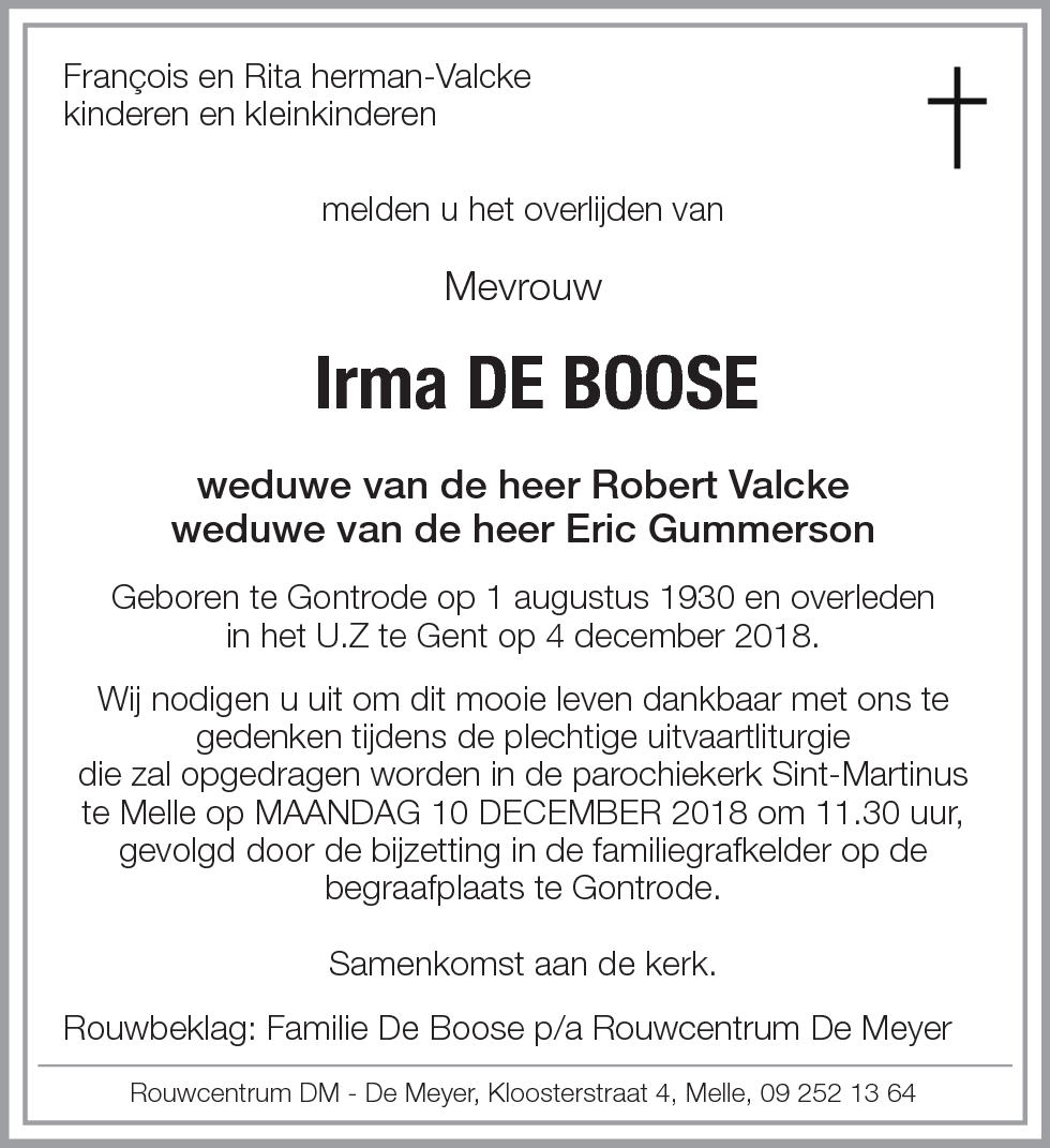 Irma De Boose