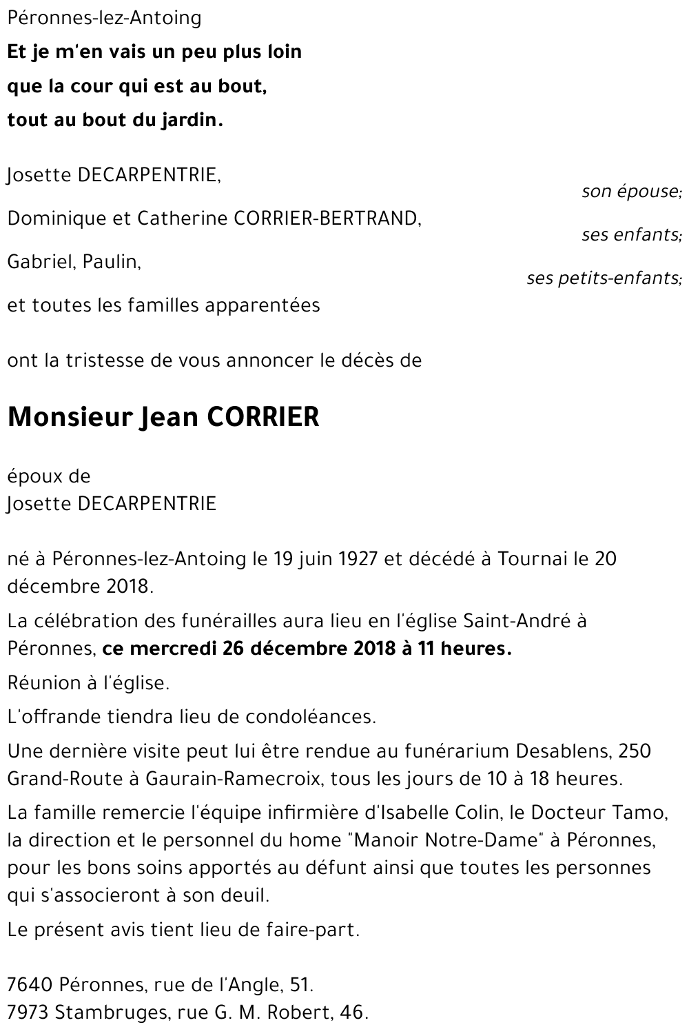 Jean CORRIER