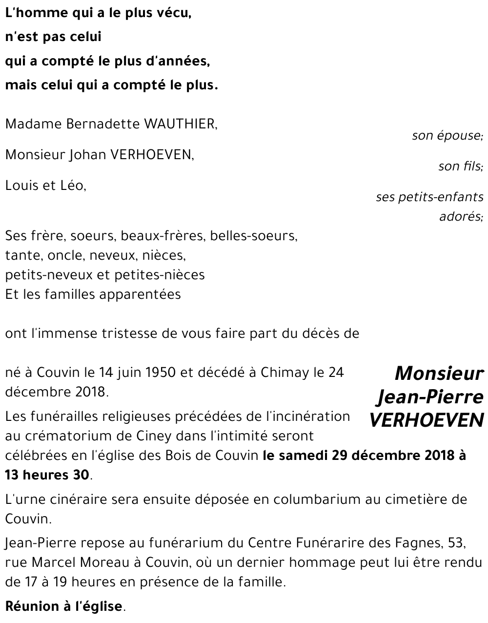 Jean-Pierre VERHOEVEN