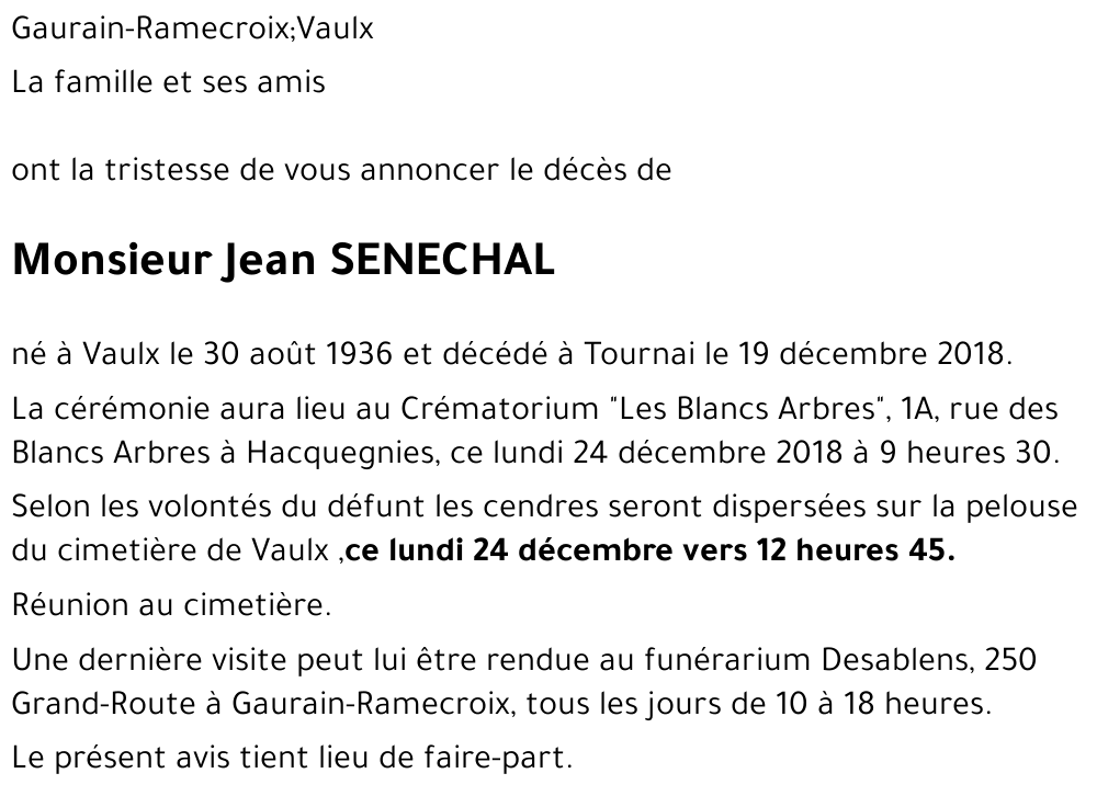 Jean SENECHAL