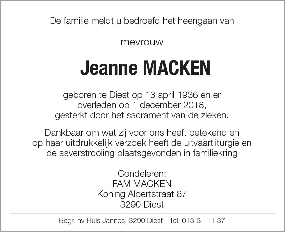 Jeanne Macken