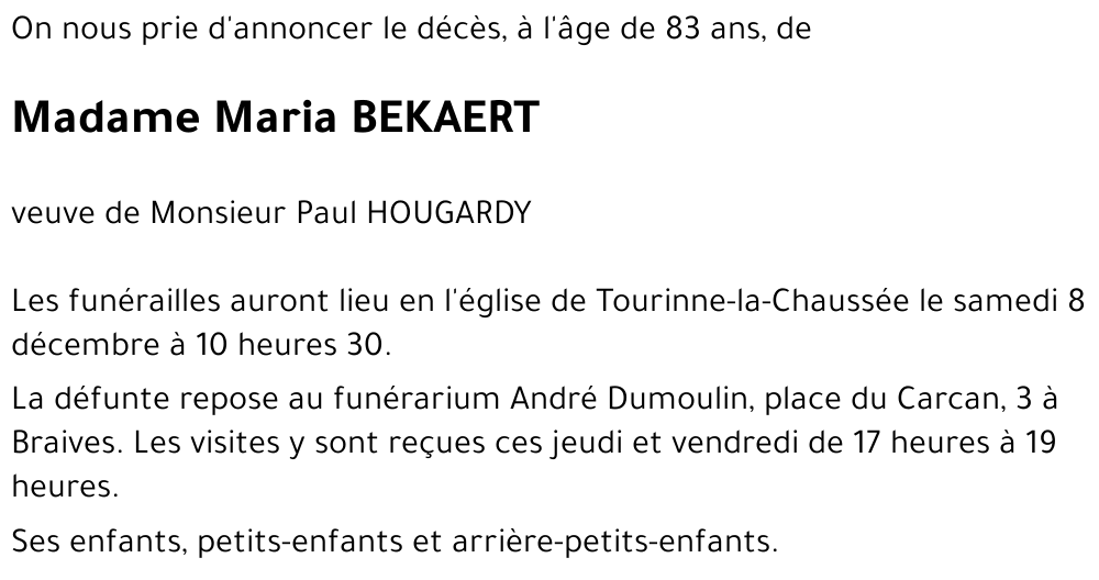Maria BEKAERT