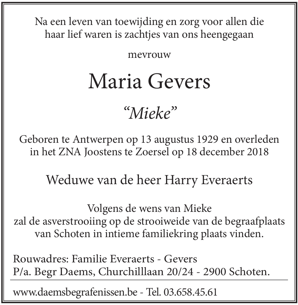 Maria Gevers
