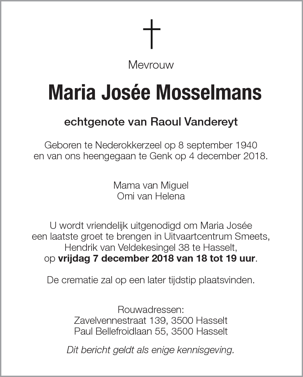 Maria Josée Mosselmans