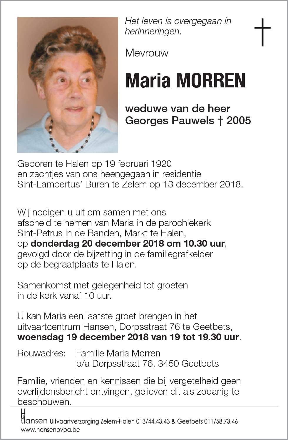Maria MORREN