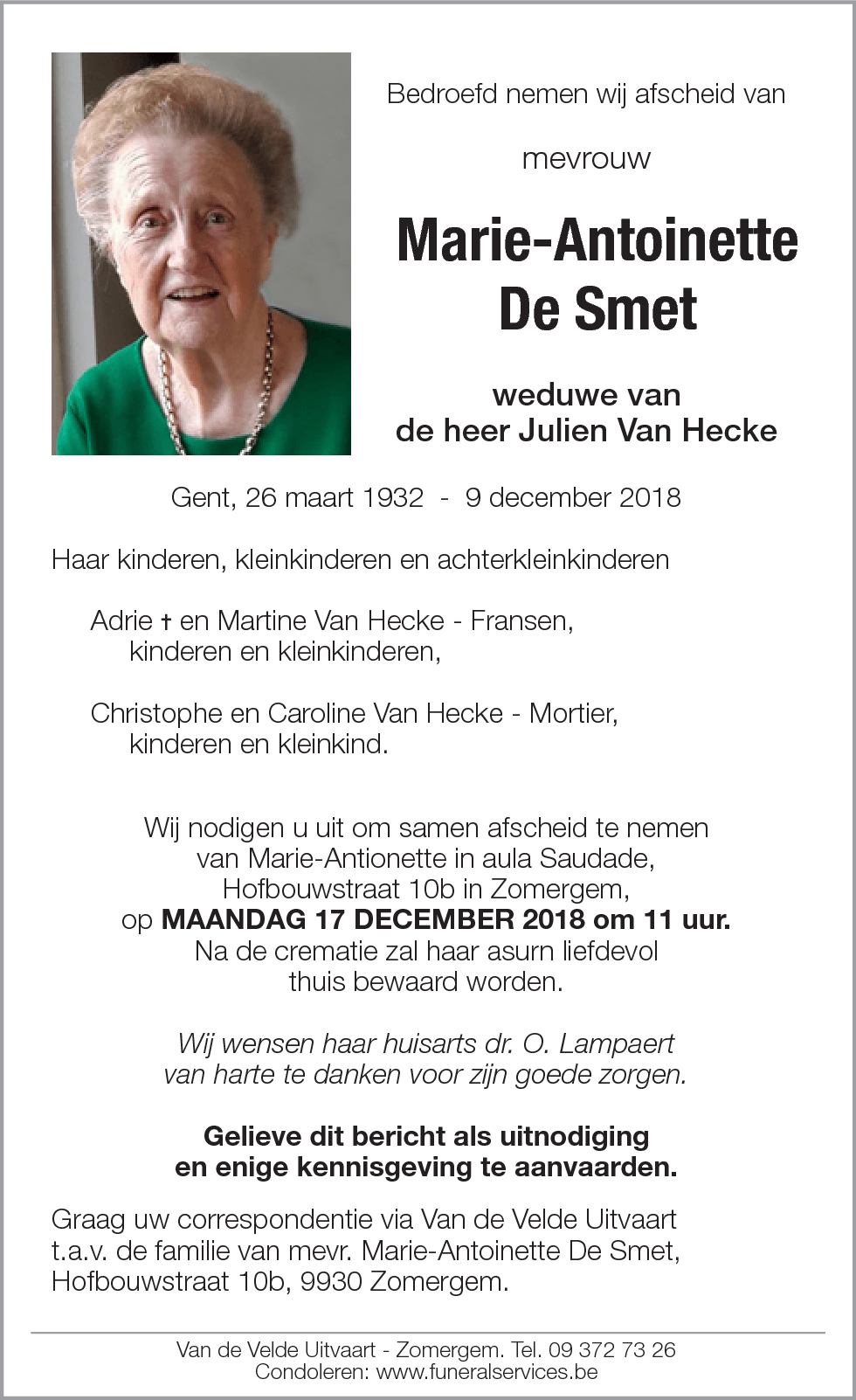 Marie-Antoinette De Smet