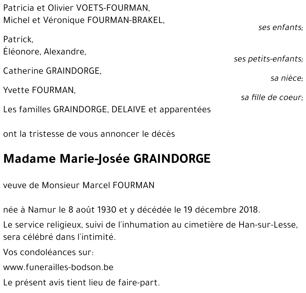 Marie-Josée GRAINDORGE