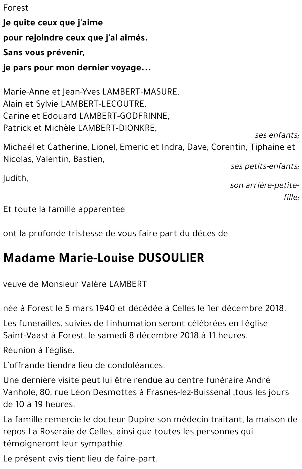 Marie-Louise DUSOULIER