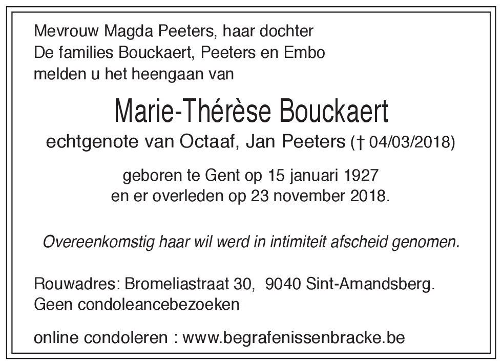 Marie-Thérèse Bouckaert