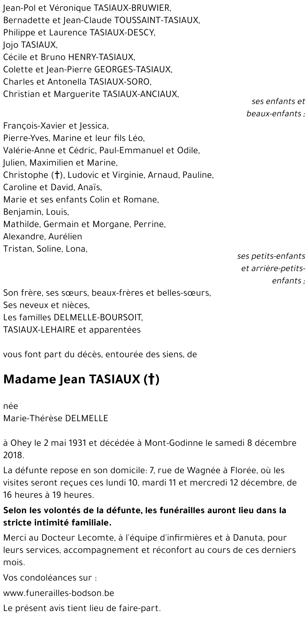 Marie-Thérèse DELMELLE