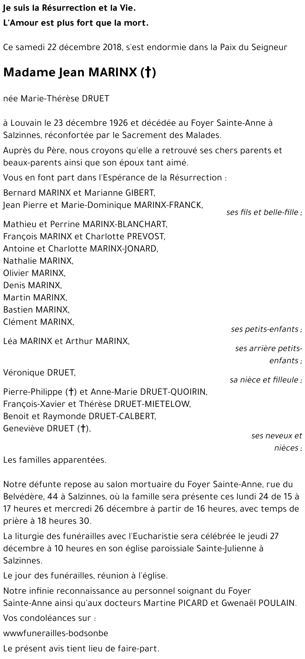 Marie-Thérèse DRUET