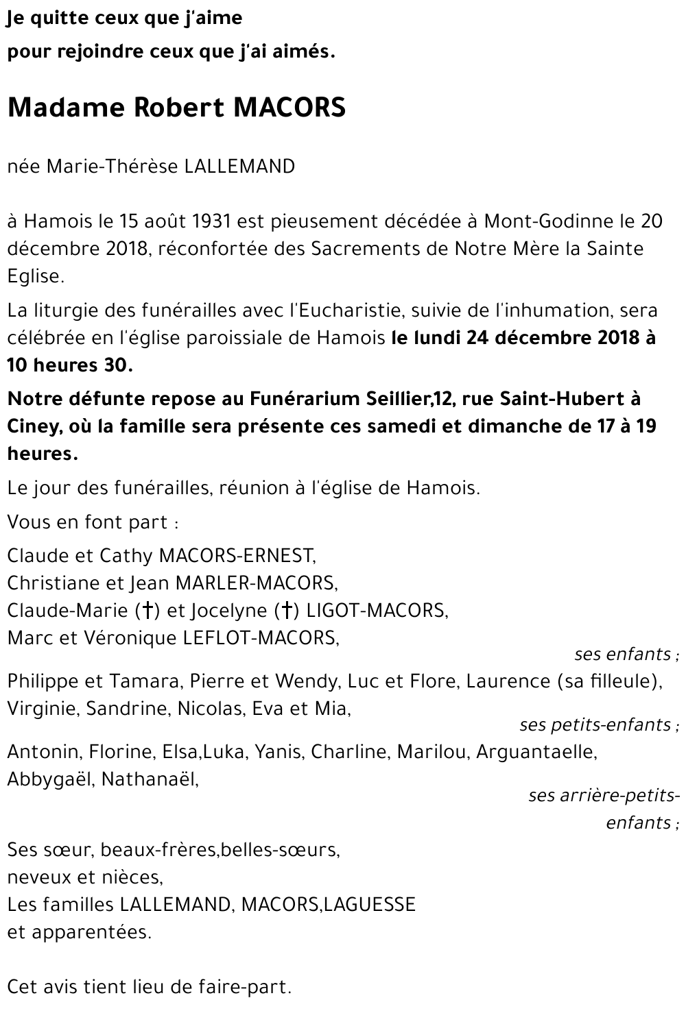 Marie-Thérèse LALLEMAND