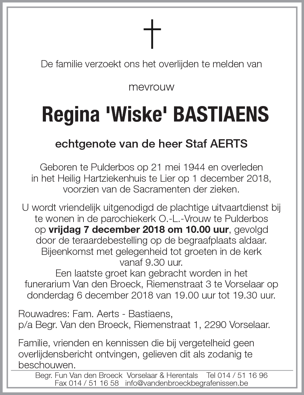 Regina 'Wiske' Bastiaens