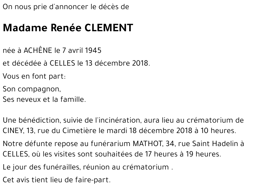 Renée CLEMENT