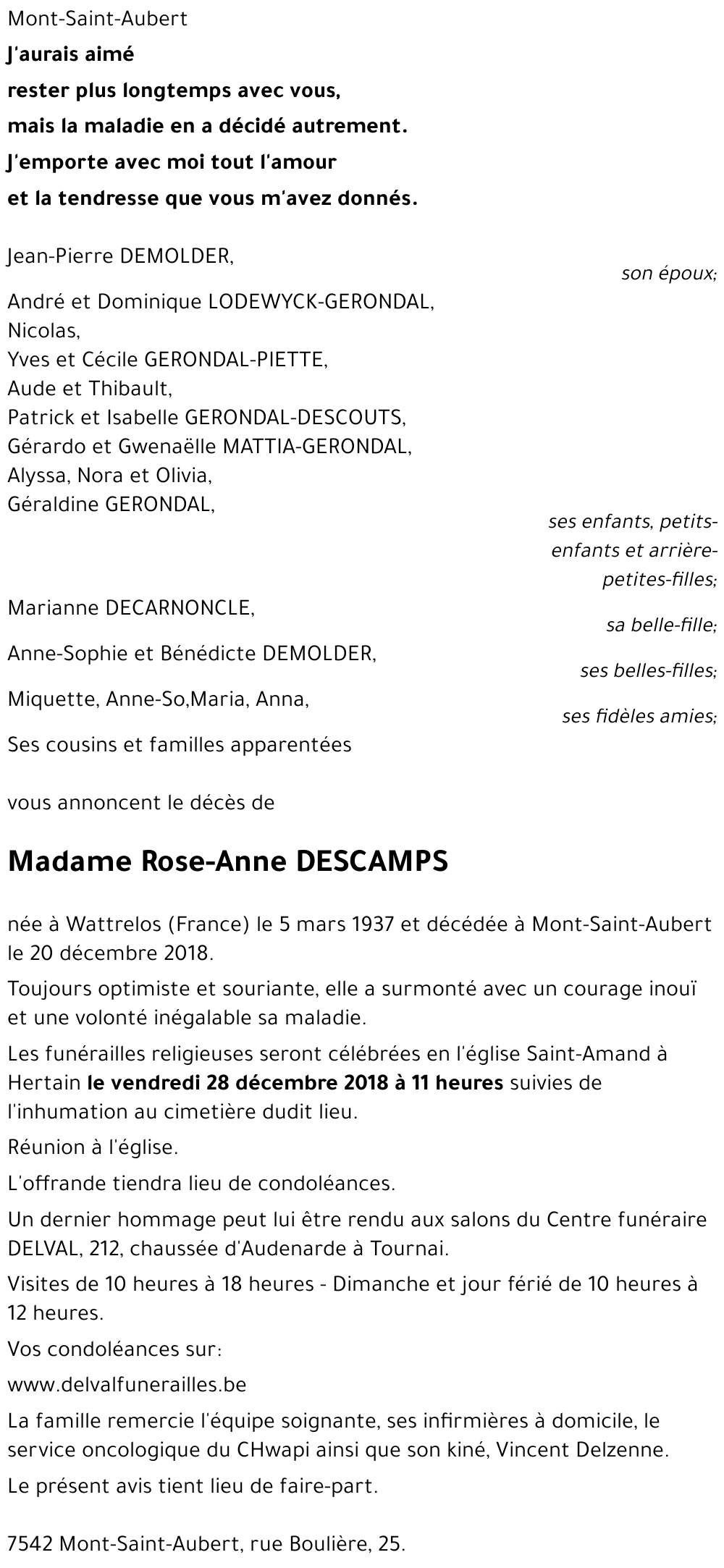 Rose-Anne DESCAMPS