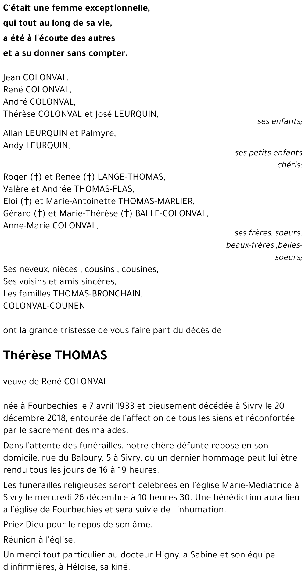 Thérèse THOMAS