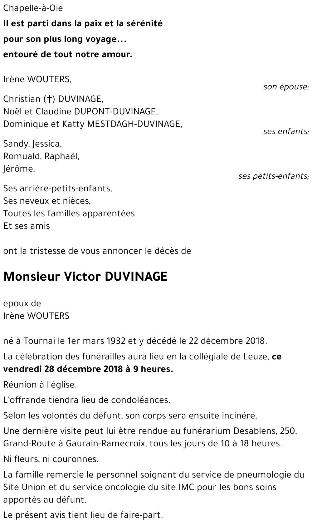 Victor DUVINAGE