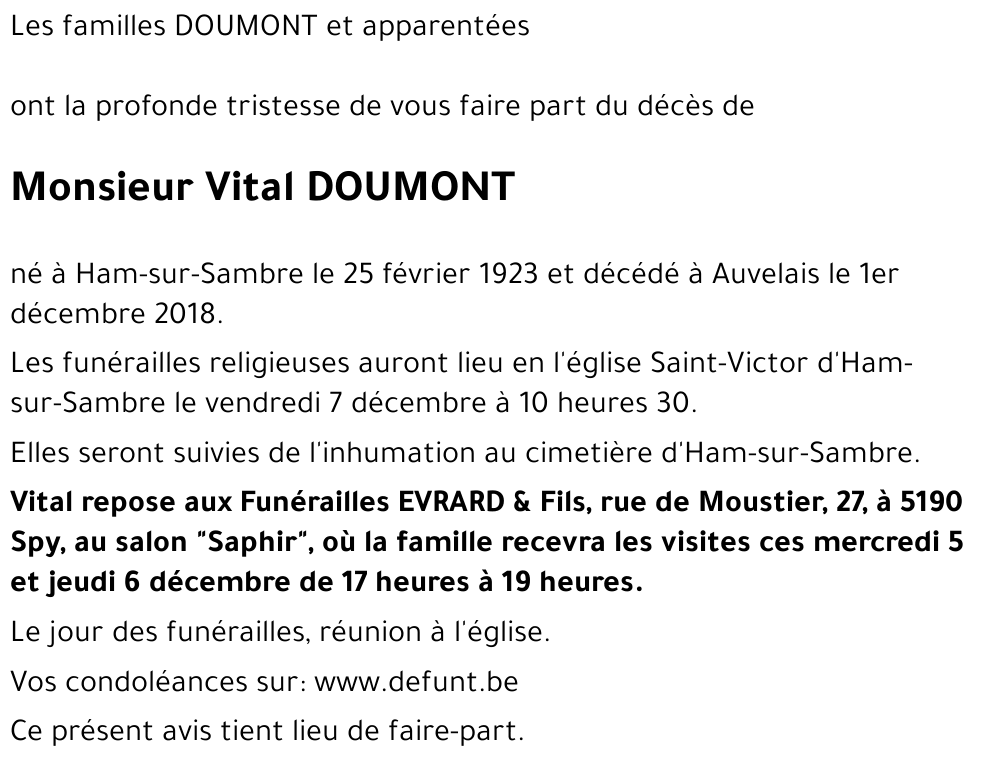 Vital DOUMONT