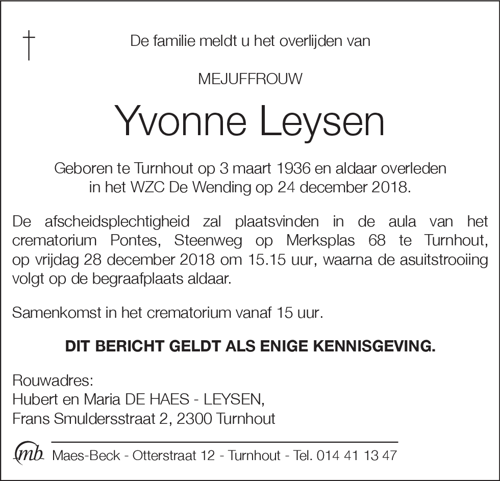 Yvonne Leysen