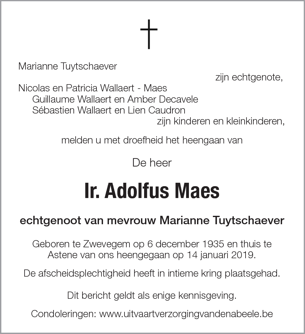 Adolfus Maes