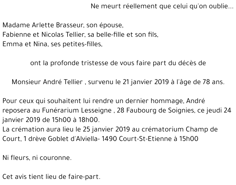ANDRE TELLIER