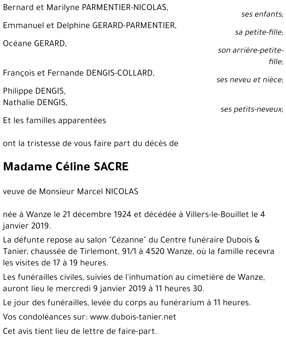 Céline SACRE