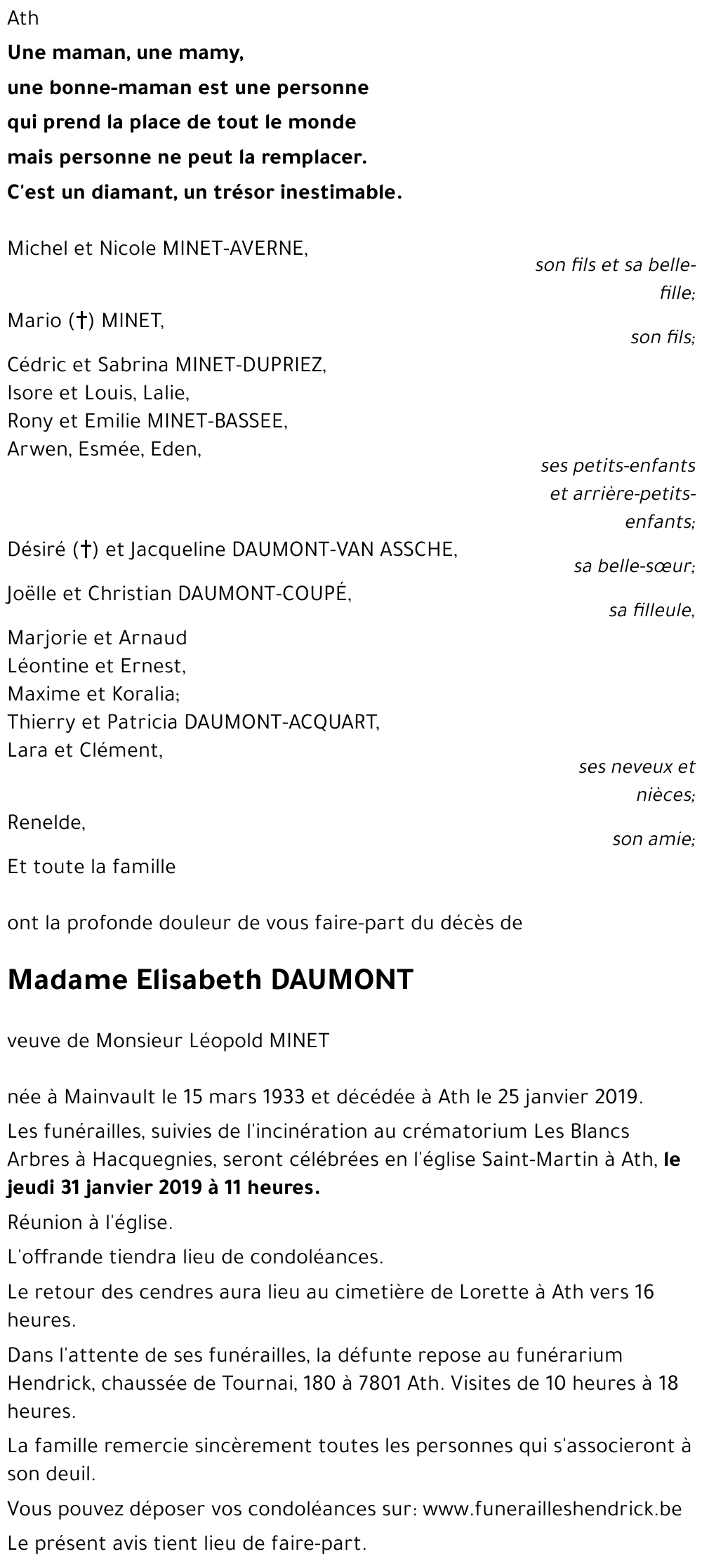 Elisabeth DAUMONT