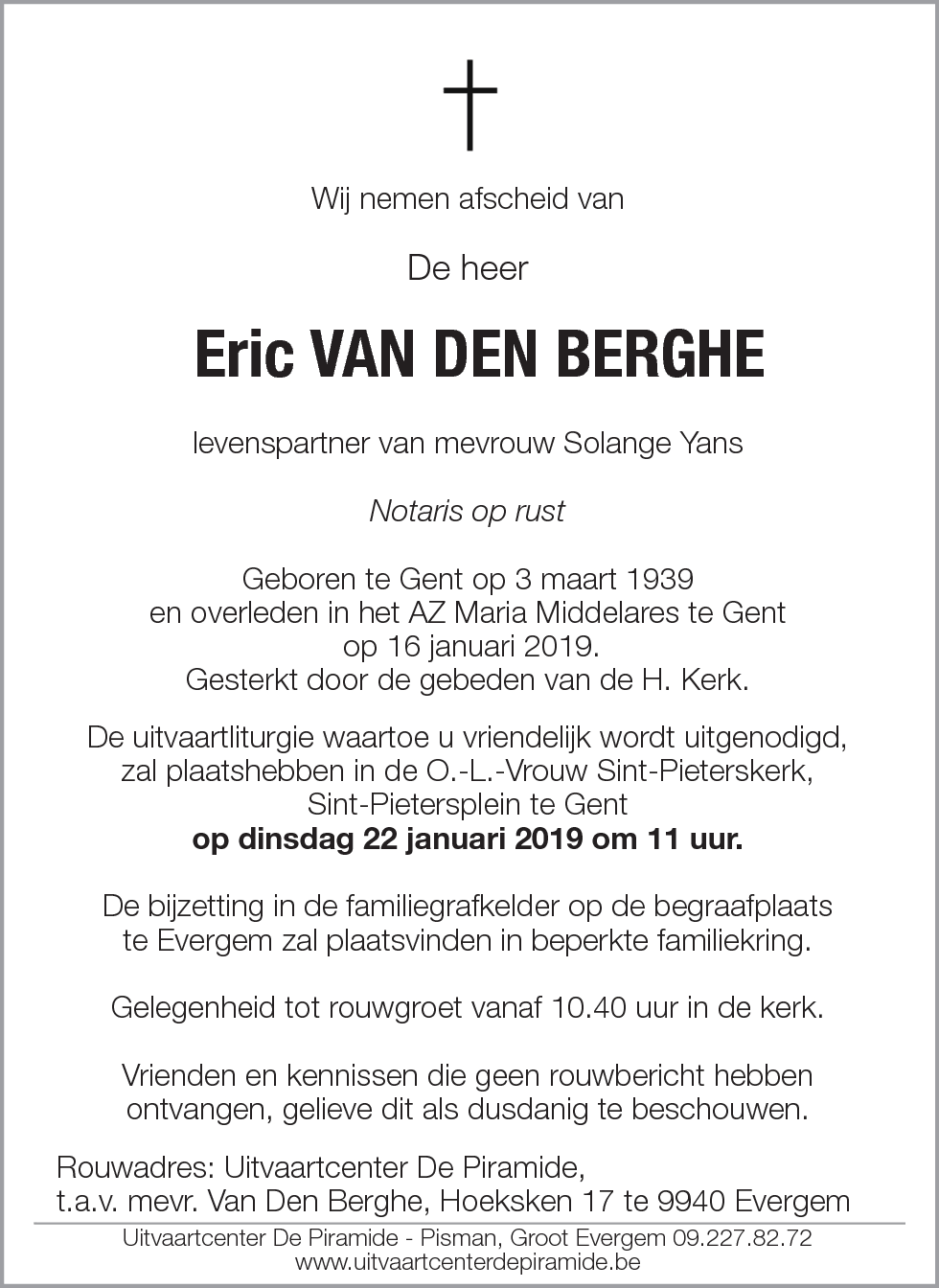 Eric Van Den Berghe