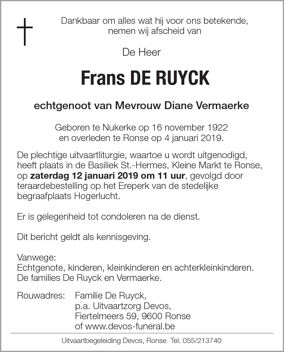 Frans De Ruyck