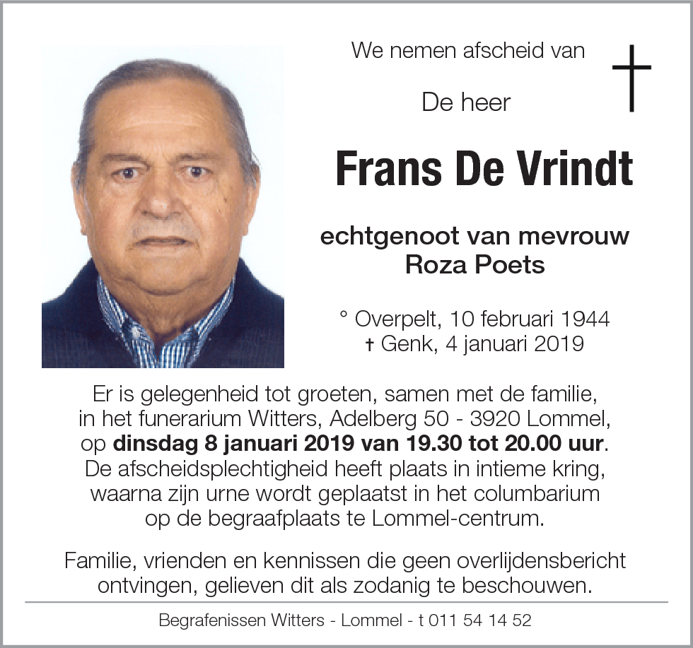 Frans De Vrindt