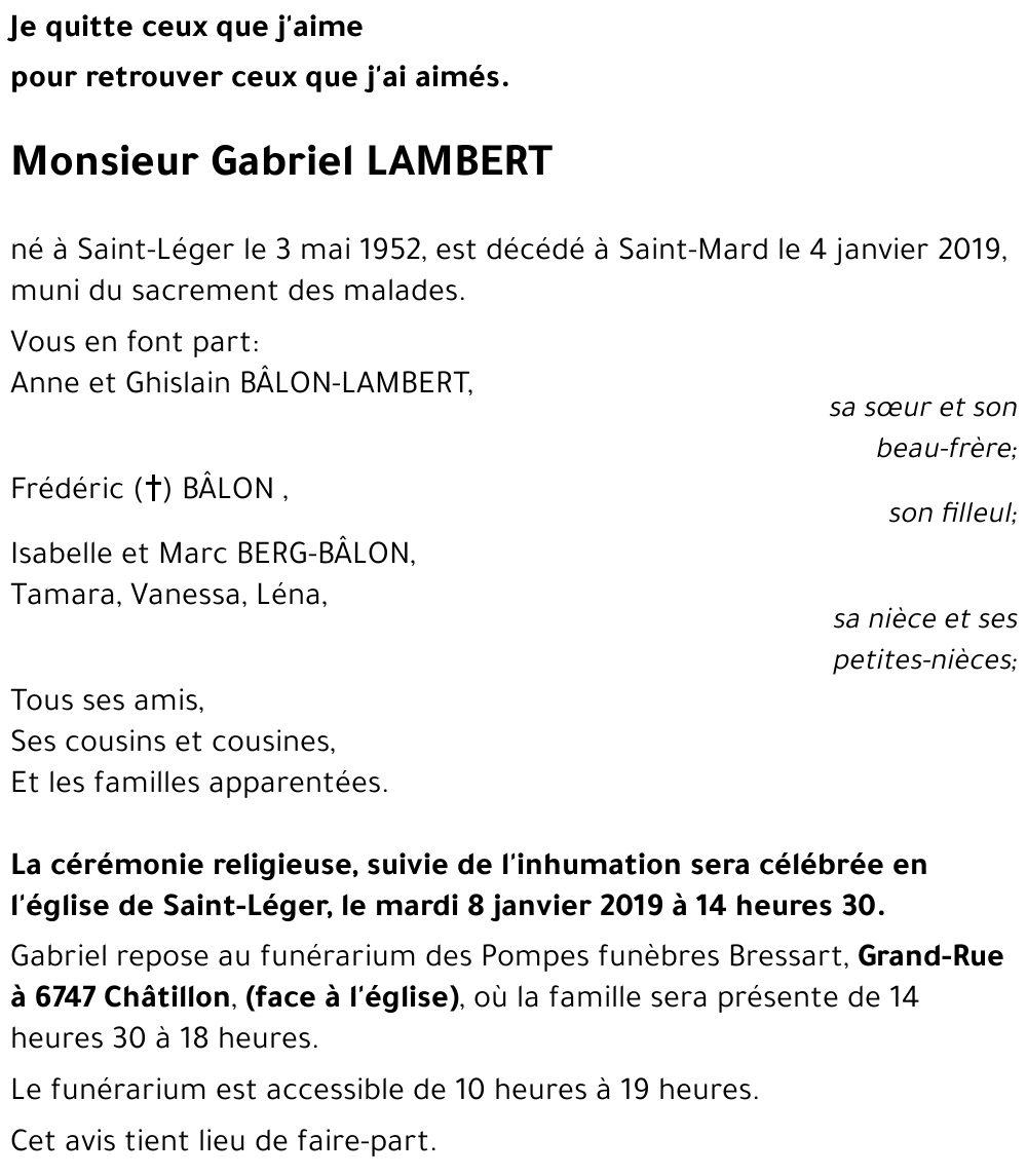 Gabriel LAMBERT 