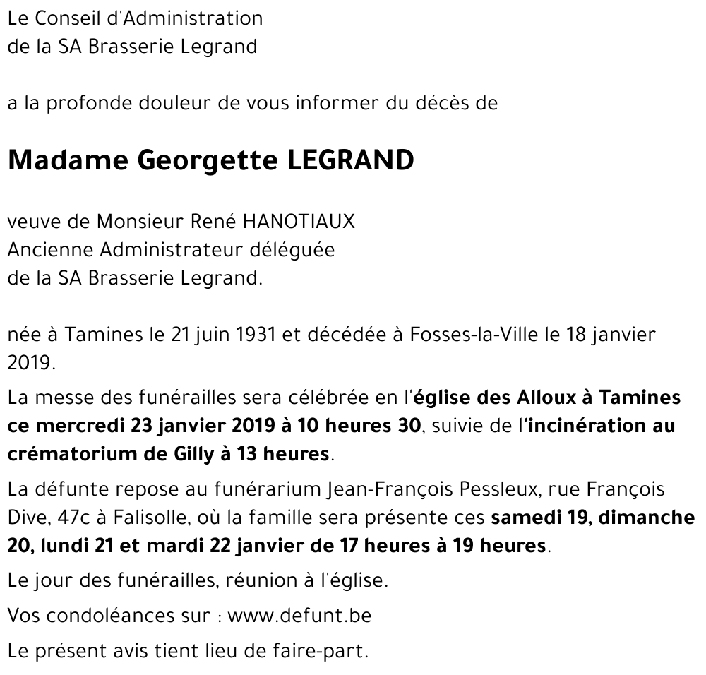 Georgette LEGRAND